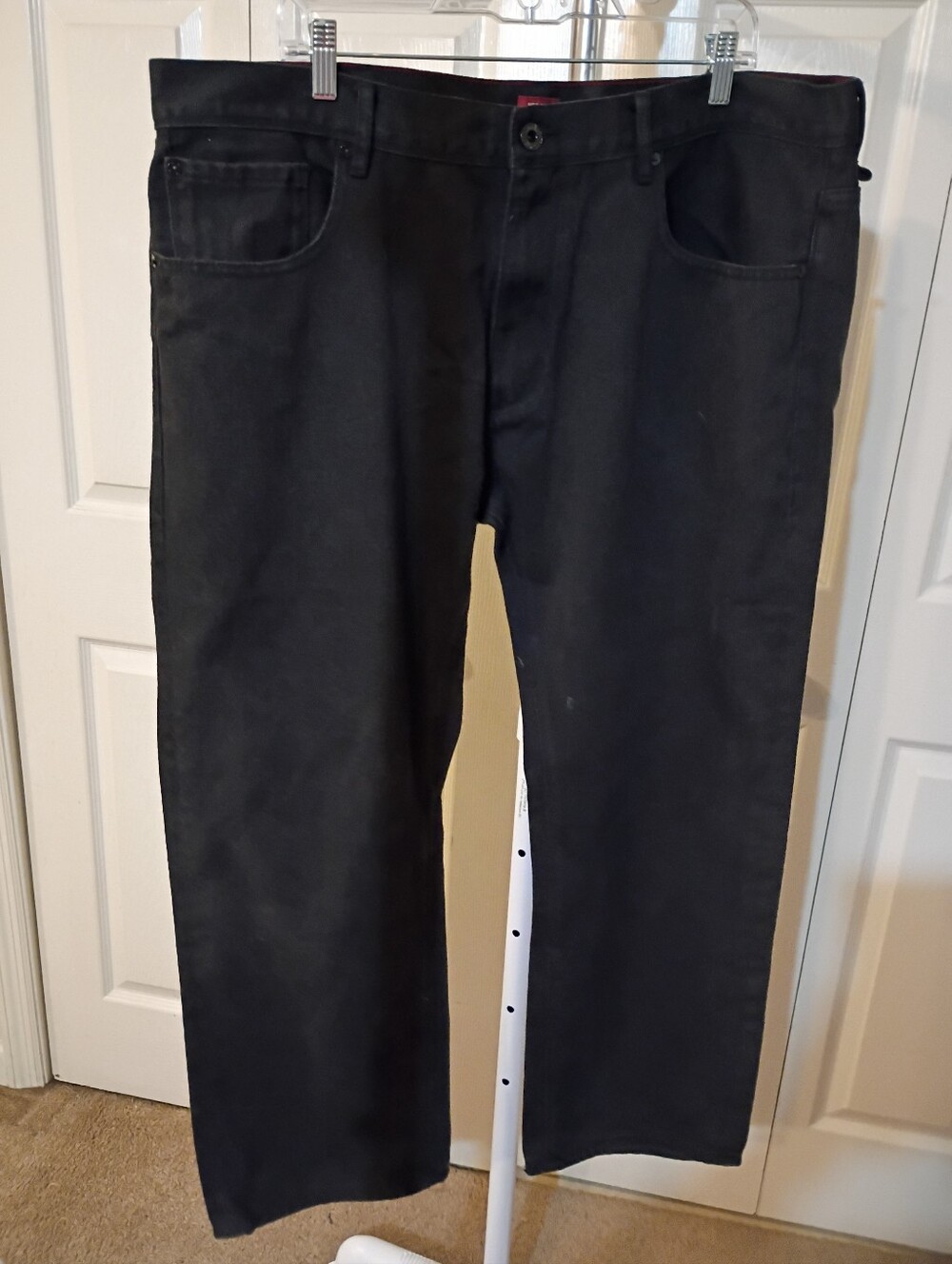 Sean Jean Relaxed Hamilton Black Casual Pants - Classic Straight Fit